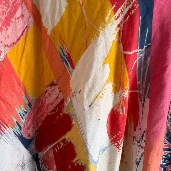 Tolani Collection Kimono Wrap Open Front Festival Boho Hippie Watercolor Asian S - Picture 12 of 13